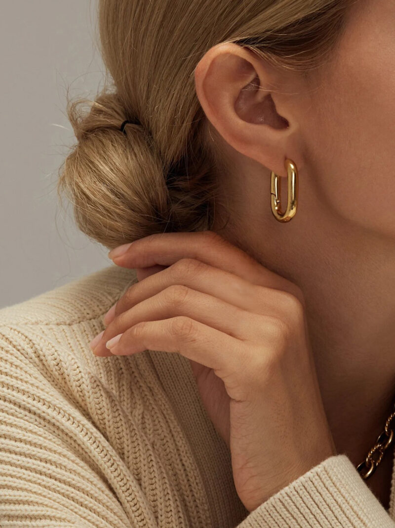 Oval Hoop Earrings