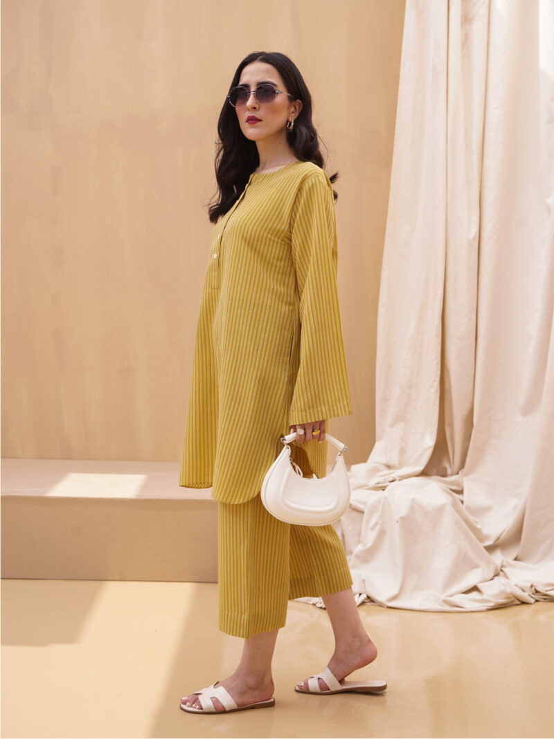 Mustard Tunic Striped Co-Ord