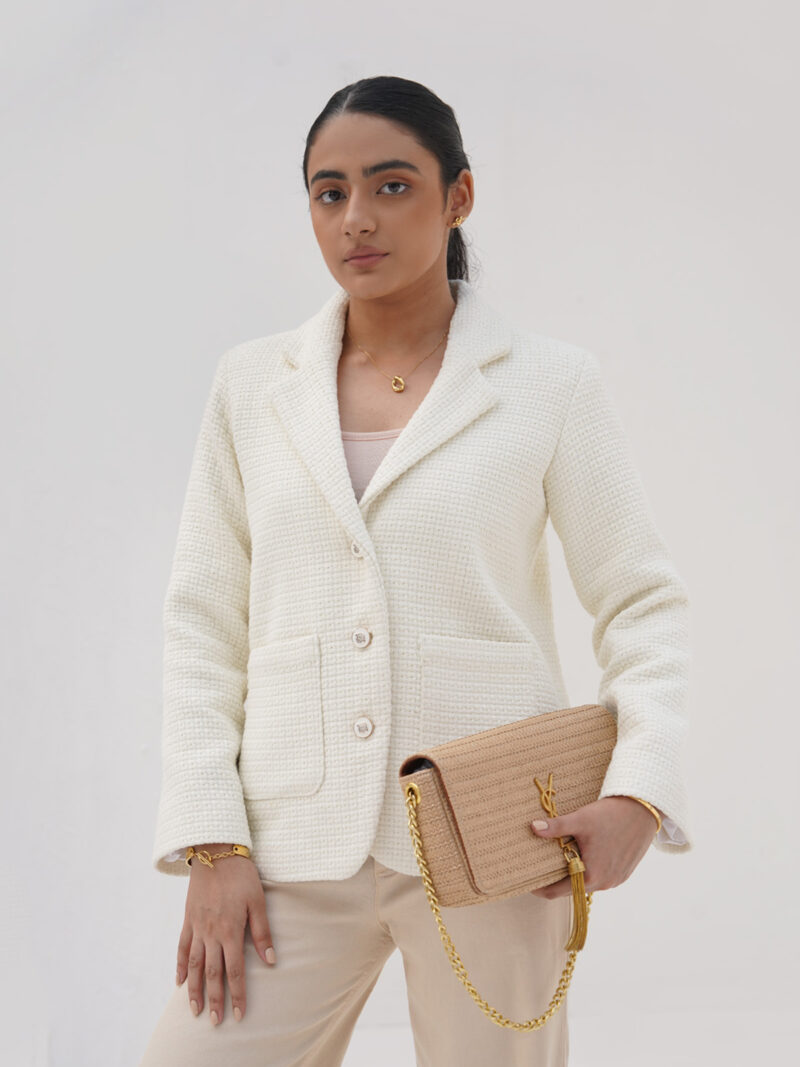 Off-White Tweed Blazer