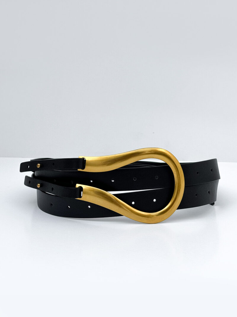 Horse buckle belt - black