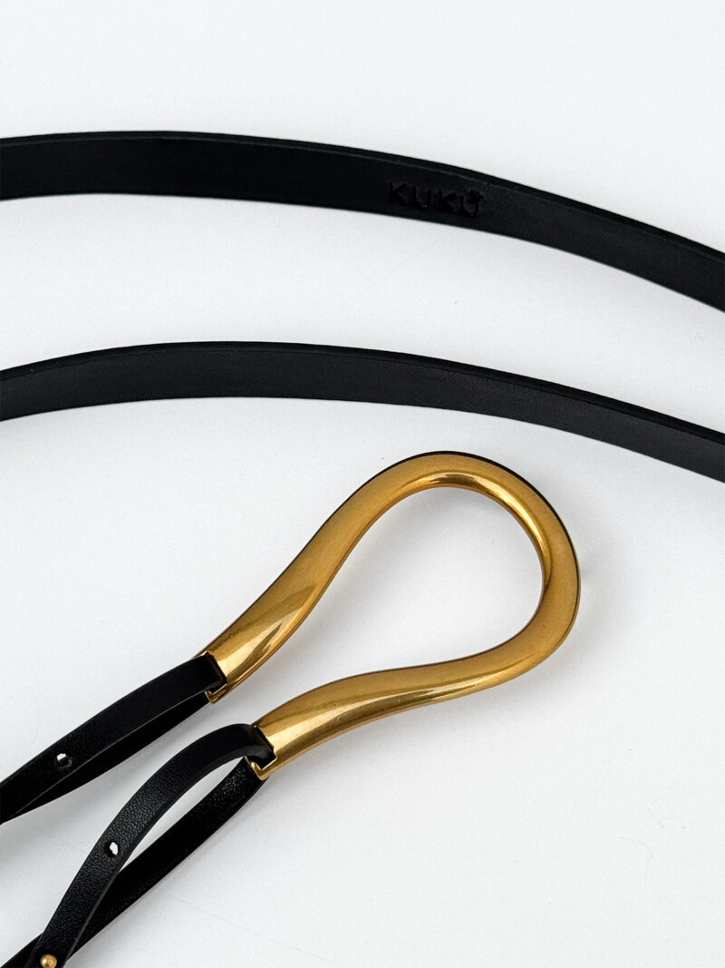Mini horse buckle belt - black