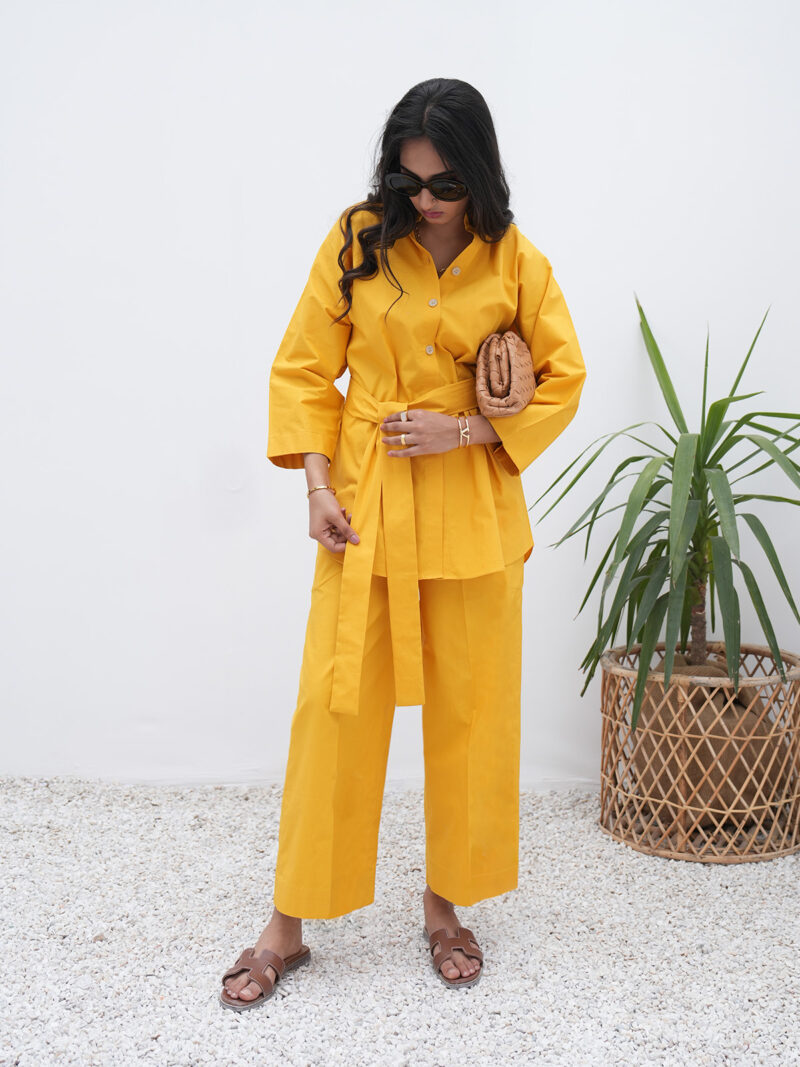 Mustard Belted Co-ord Set