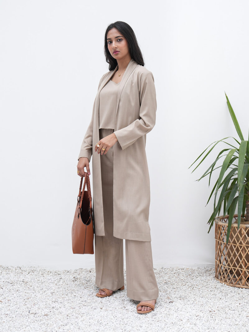 Luxe Linen Beige Ensemble