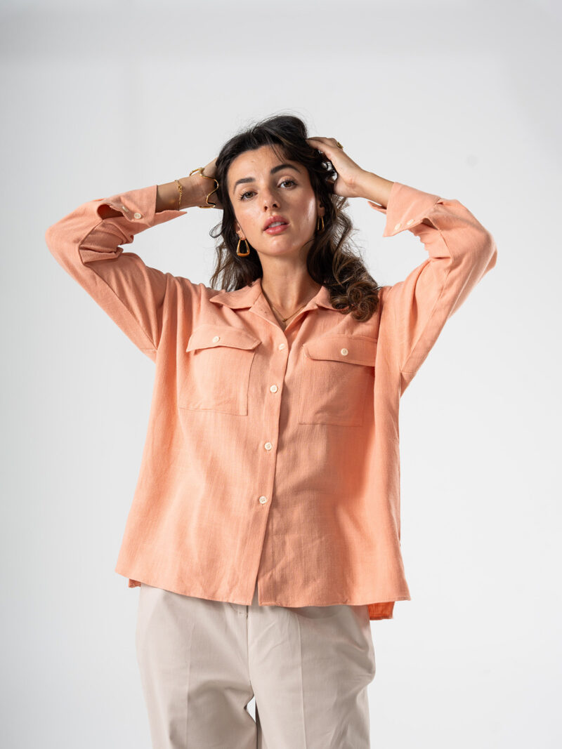 Pastel Peach linen shirt