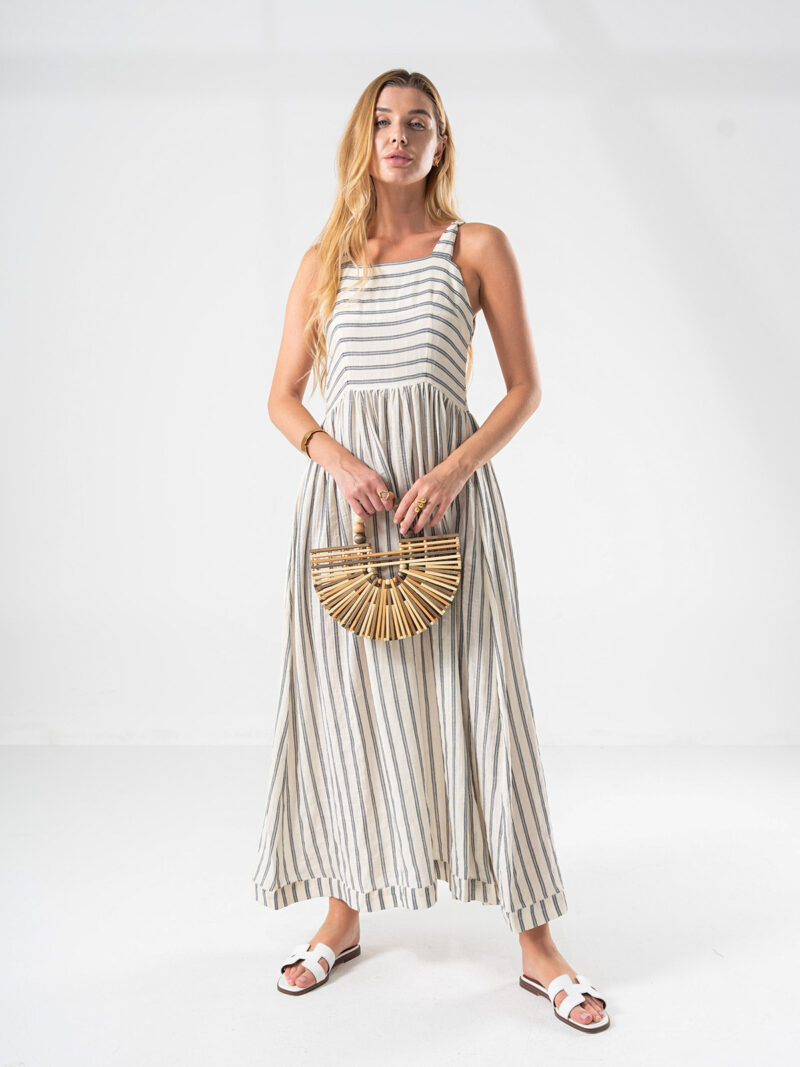 Resort linen maxi dress