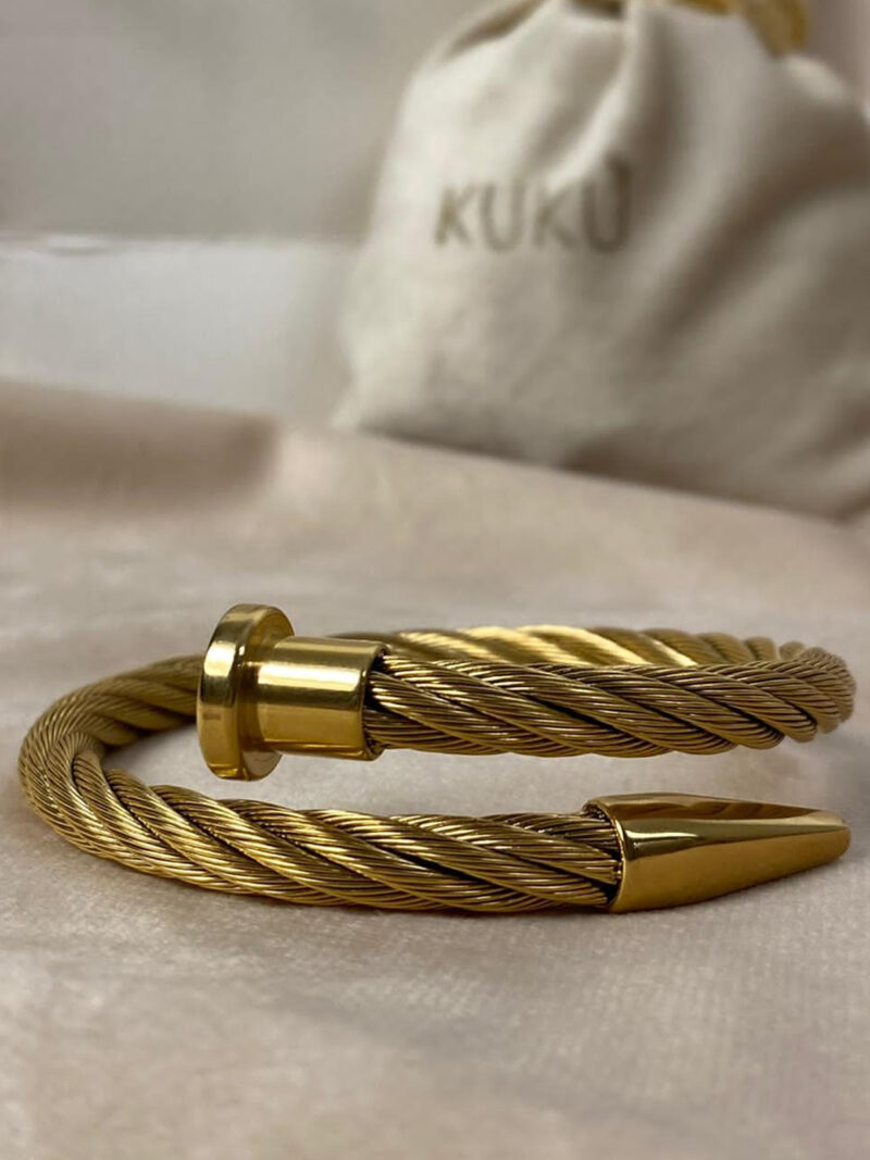 Golden Nail Bracelet