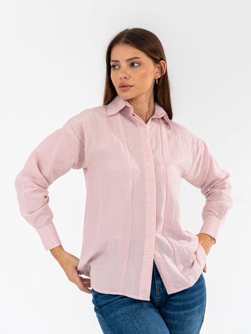 Pastel pink pleated top