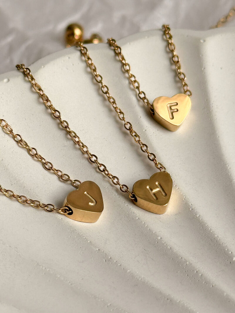 Mini Heart Initial Bracelet
