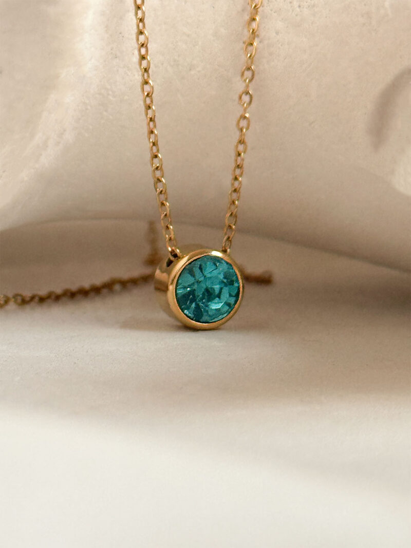 Aura stone necklace - turquoise