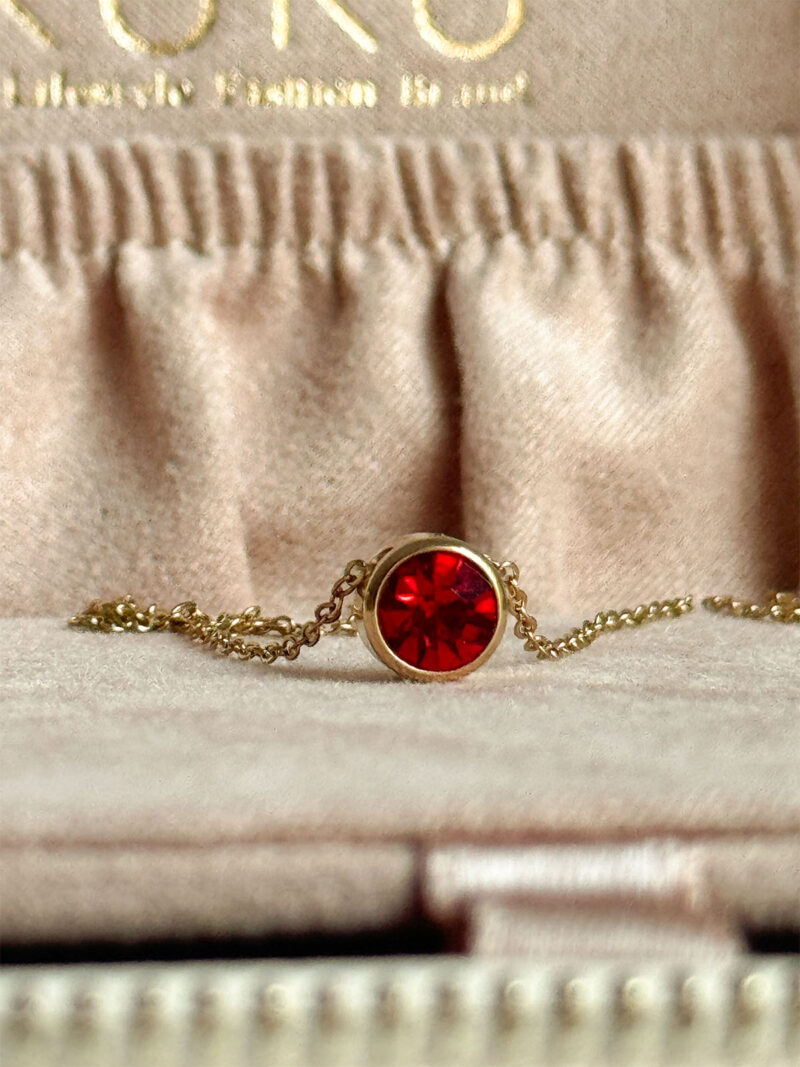 Aura stone necklace - ruby