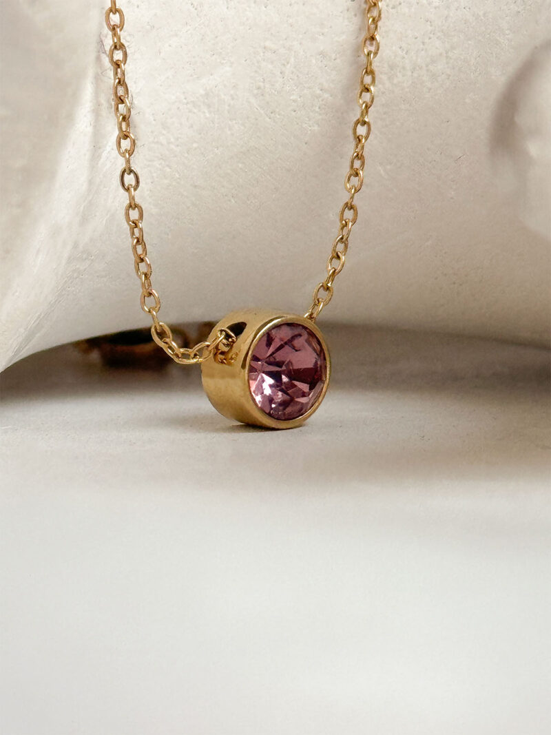 Aura stone necklace - lilac