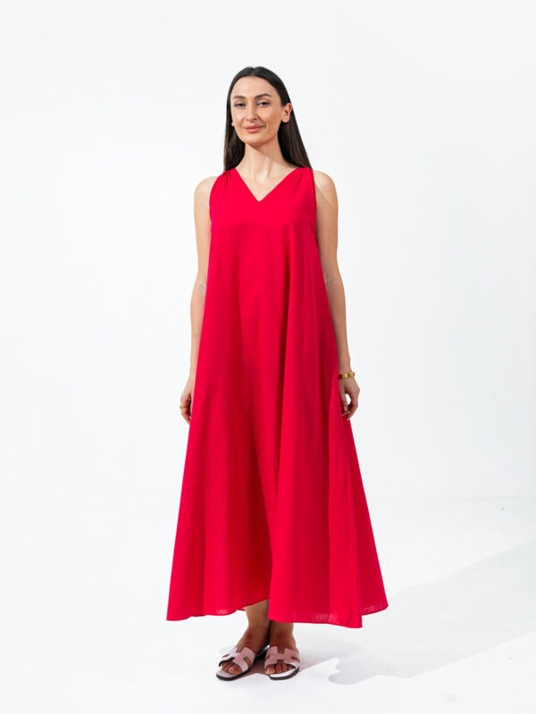 Rouge flared dress