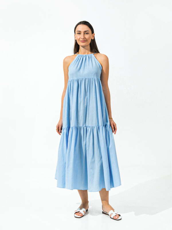Pastel Blue Halter Dress