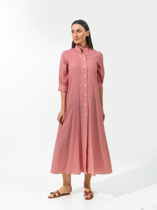 Ruffle neck dress