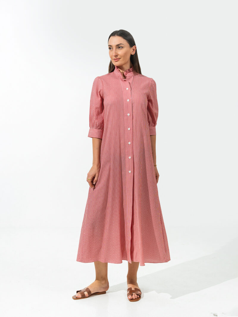 Ruffle neck dress