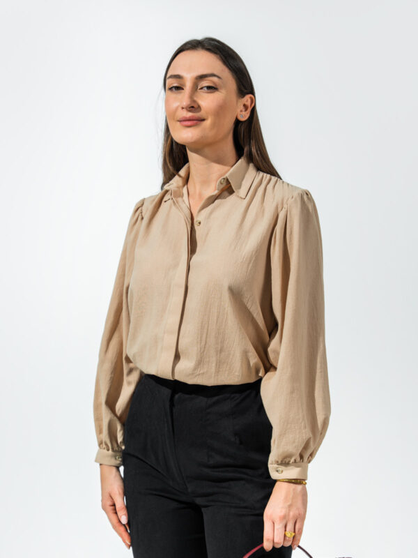 Nude button down shirt