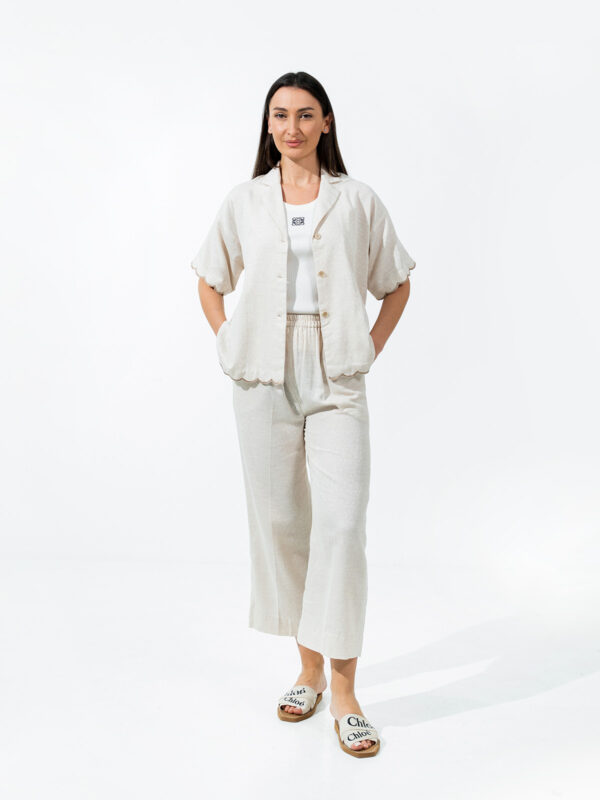 Lapel embroidered co-ord