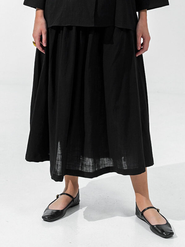 Black linen skirt