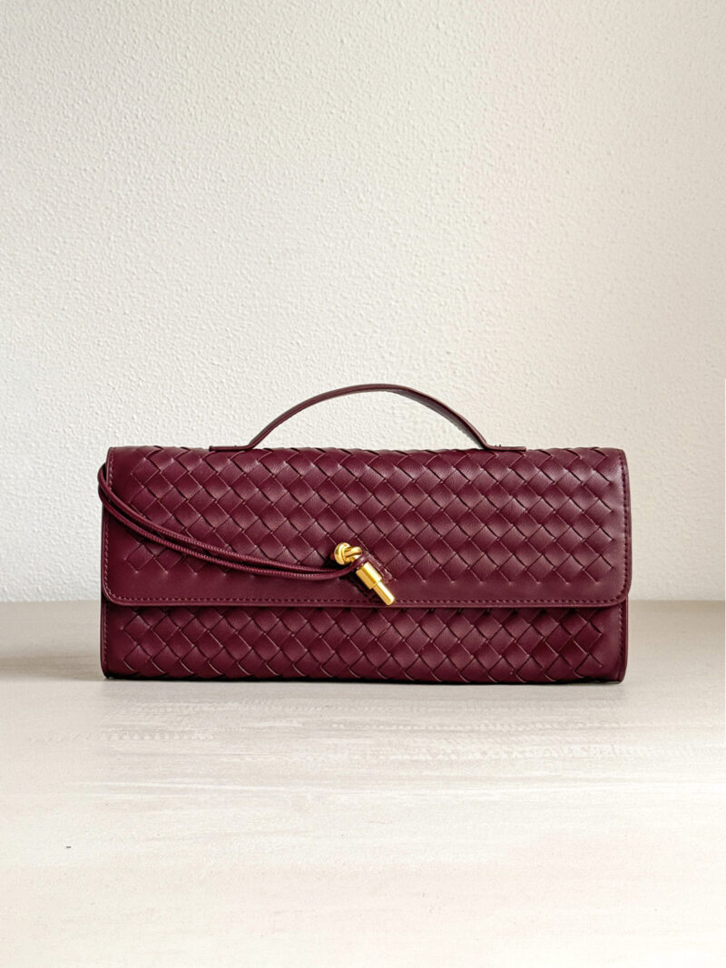 Petra clutch bag - maroon