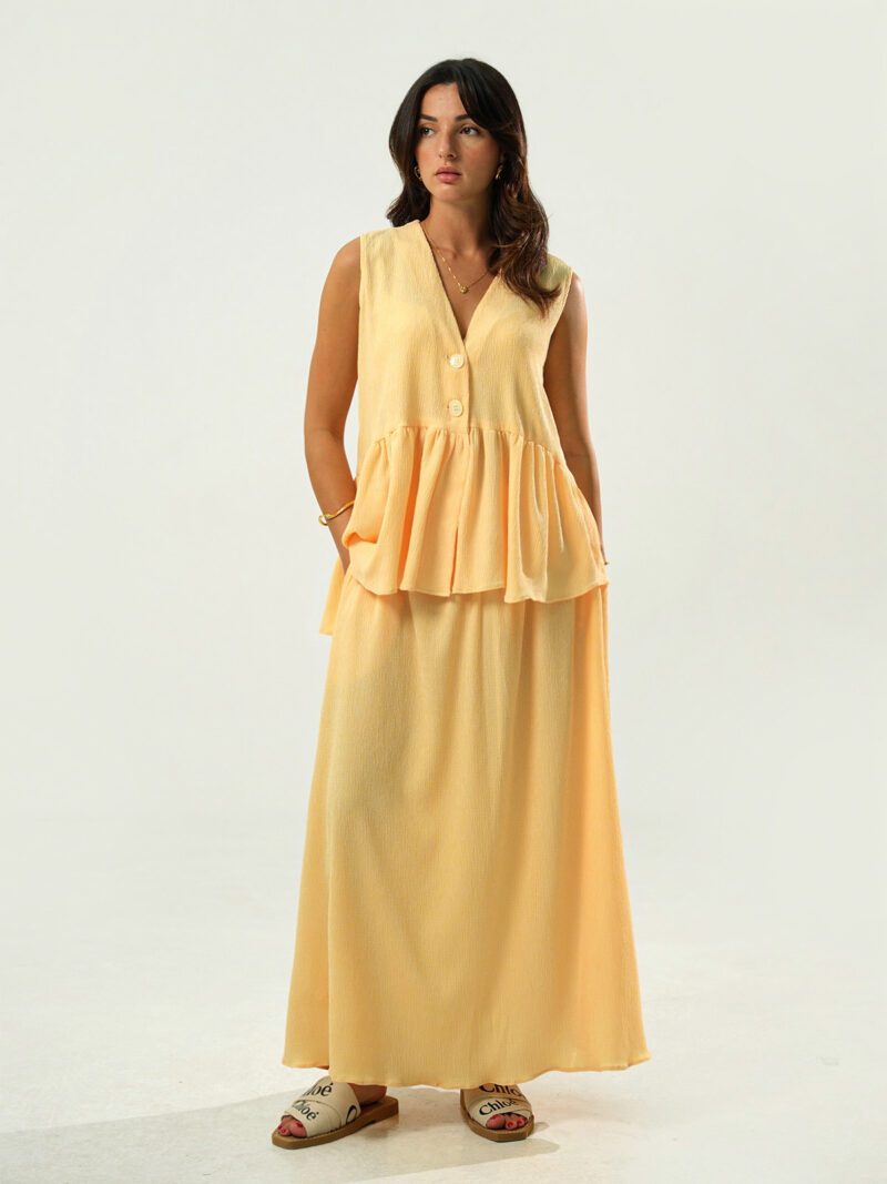 Butter yellow maxi set