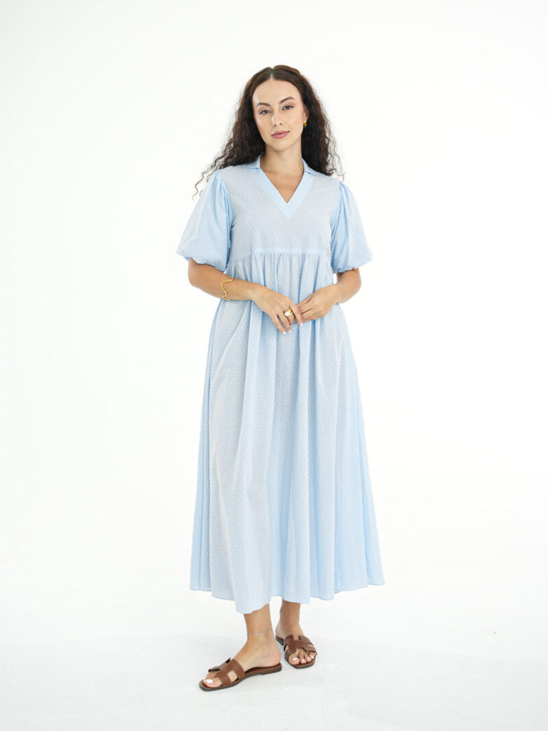 POWDER BLUE DOTTED MAXI